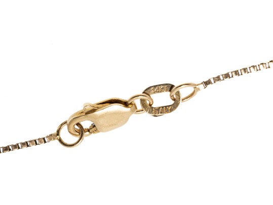 14k Yellow Gold Box Chain, 18