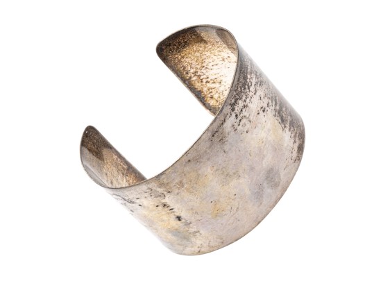 Sterling Silver Impactful Ultra-wide Contemporary Cuff Style Bracelet
