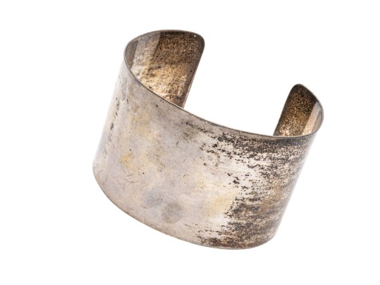 Sterling Silver Impactful Ultra-wide Contemporary Cuff Style Bracelet