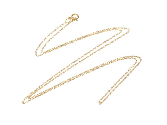 14K Yellow Gold Double-Link Chain Necklace