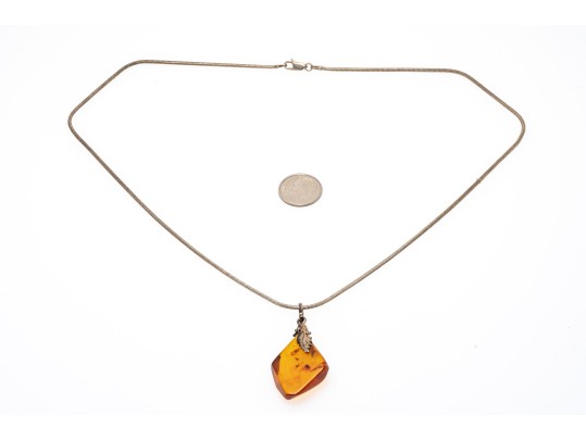 Collection Of Five Various Sterling Pendant Necklaces