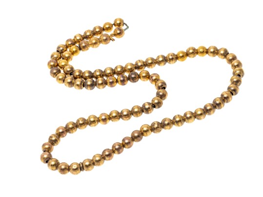 14k Yellow Gold Simple 5.75mm Bead Necklace
