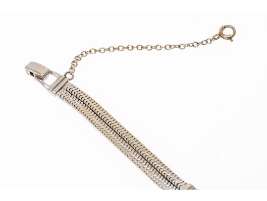 Geneva 14K, Platinum And Diamond Set Mechaincal Watch
