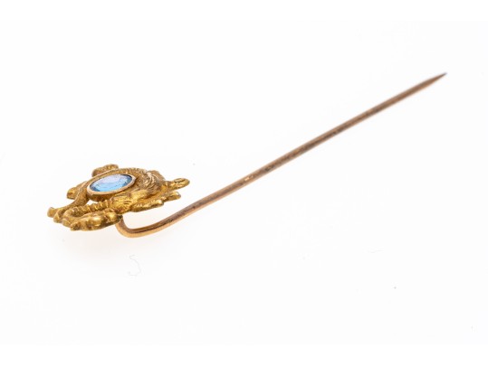 14k Gold Beautiful Antique Dragon Motif Stick Pin