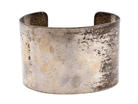 Sterling Silver Impactful Ultra-wide Contemporary Cuff Style Bracelet