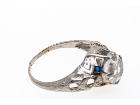 Platinum Vintage Filigree Solitaire Ring