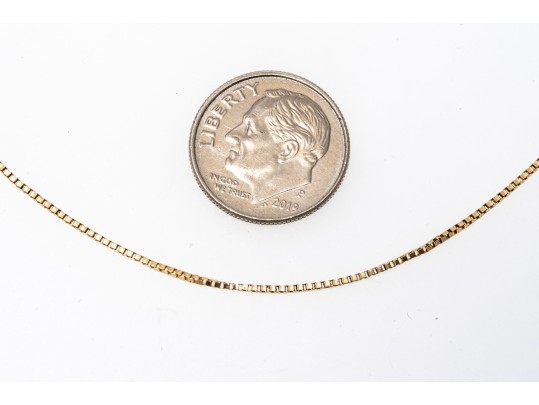 14k Yellow Gold Box Chain, 18