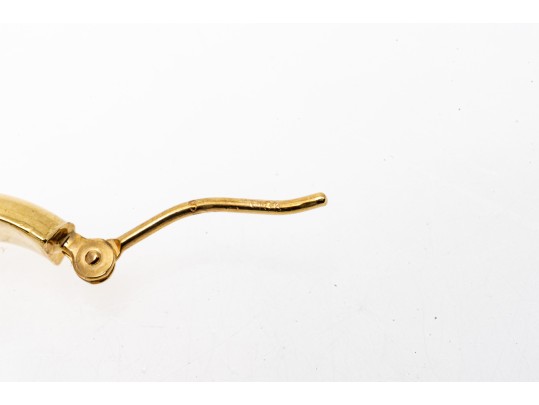 18k Yellow Gold Huggie Hoop Earrings