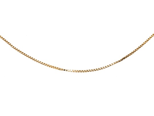 14k Yellow Gold Box Chain, 18