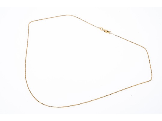 14k Yellow Gold Box Chain, 18