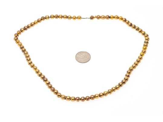 14k Yellow Gold Simple 5.75mm Bead Necklace