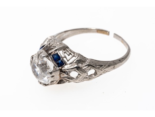 Platinum Vintage Filigree Solitaire Ring