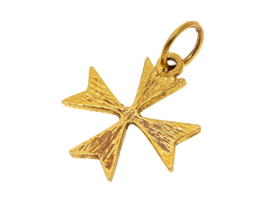 18k Yellow Gold Handsome Maltese Cross