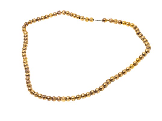 14k Yellow Gold Simple 5.75mm Bead Necklace