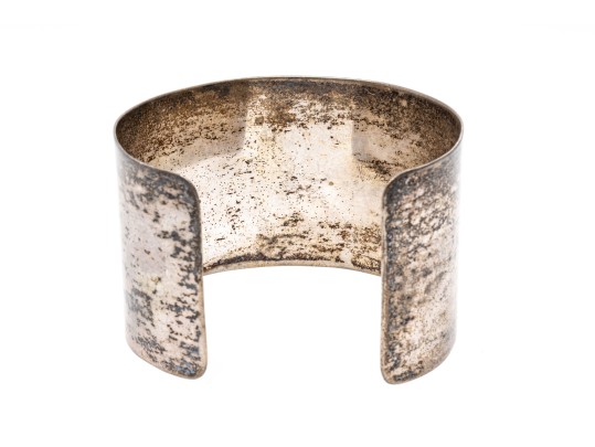 Sterling Silver Impactful Ultra-wide Contemporary Cuff Style Bracelet