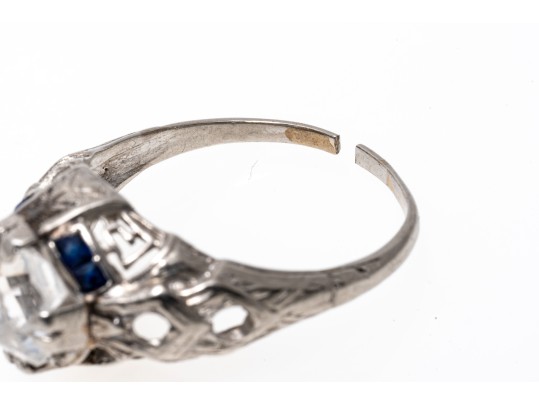 Platinum Vintage Filigree Solitaire Ring