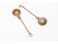 14k Yellow Gold Beautiful Drop Pendant Brilliant Diamond Earring Jackets, App. 0.34 TCW
