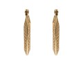 14K Elongated Diamond Cut Hoop Earrings