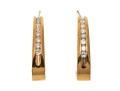 14k Yellow Gold Striking Diamond G  Set Hoop 