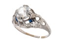 Platinum Vintage Filigree Solitaire Ring