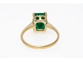 Charming 10K And Single Emerald Ring, Size 8