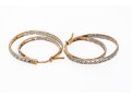 Shimmering 14K Double Style Hoop Earrings
