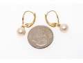 Classy 14K And Suspended Pearl Earrings