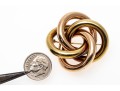 Fantastic 14K Yellow And Rose Gold Knot Style Brooch