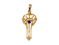 Vintage 10K Sapphire Set Drop Pendant