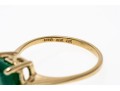 Charming 10K And Single Emerald Ring, Size 8