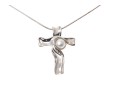 Sterling Silver Freeform Cultured Freshwater Pearl Pendant Necklace