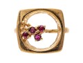 Artistic 14K Open Center Ruby Ring, Size 4