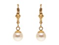 Classy 14K And Suspended Pearl Earrings