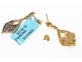 Dazzling 14K And Brown Diamond Pendant Earrings