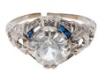 Platinum Vintage Filigree Solitaire Ring