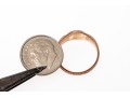 9k Rose Gold Antique Ribbed Signet Ring, Size 5.75