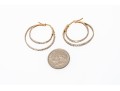 Shimmering 14K Double Style Hoop Earrings