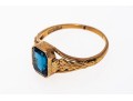 10k Gold Vintage Floral SidedRing, Size 5.75
