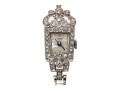 Geneva 14K, Platinum And Diamond Set Mechaincal Watch