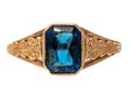 10k Gold Vintage Floral SidedRing, Size 5.75