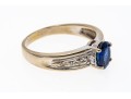 14k Gold Striking Oval Blue Sapphire And Diamond Ring, Size 7.75