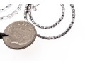 Sterling Silver Striking Open Crescent Moon CZ Button Earrings