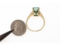 Charming 10K And Single Emerald Ring, Size 8