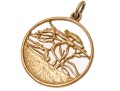 14k Yellow Gold Interesting Round Open Tree Motif Pendant