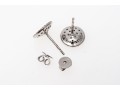 14k White Gold Beautiful Brown And White Pave Set Diamond Earrings, App. 0.66 TCW