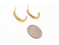 14k Yellow Gold Striking Diamond G  Set Hoop 