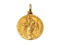 18k Yellow Gold Handsome St. Christopher Medal