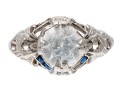 Platinum Vintage Filigree Solitaire Ring