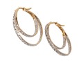 Shimmering 14K Double Style Hoop Earrings