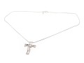Sterling Silver Freeform Cultured Freshwater Pearl Pendant Necklace